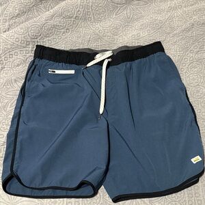 Vuori Men's Athletic Shorts in Blue and Black